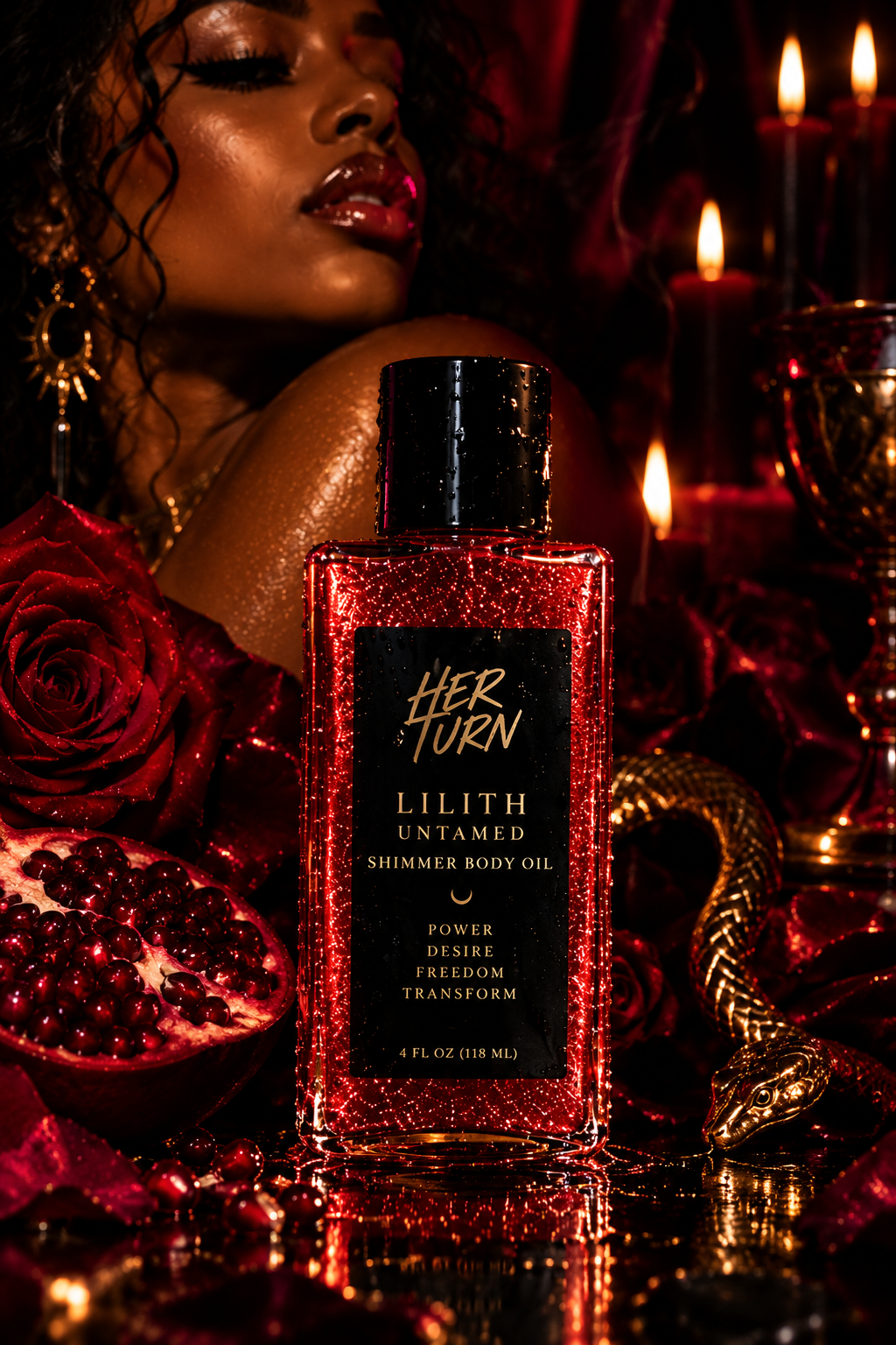 HER TURN — LILITH UNTAMED SHIMMER BODY OIL