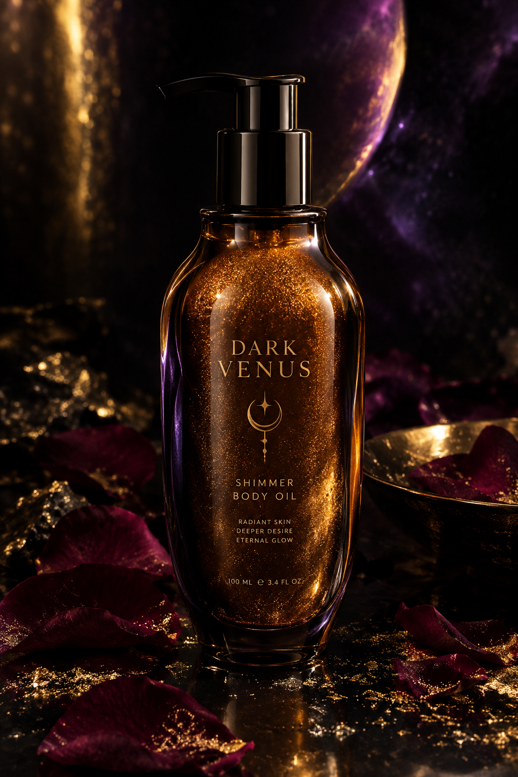 HER TURN — DARK VENUS SHIMMER BODY OIL