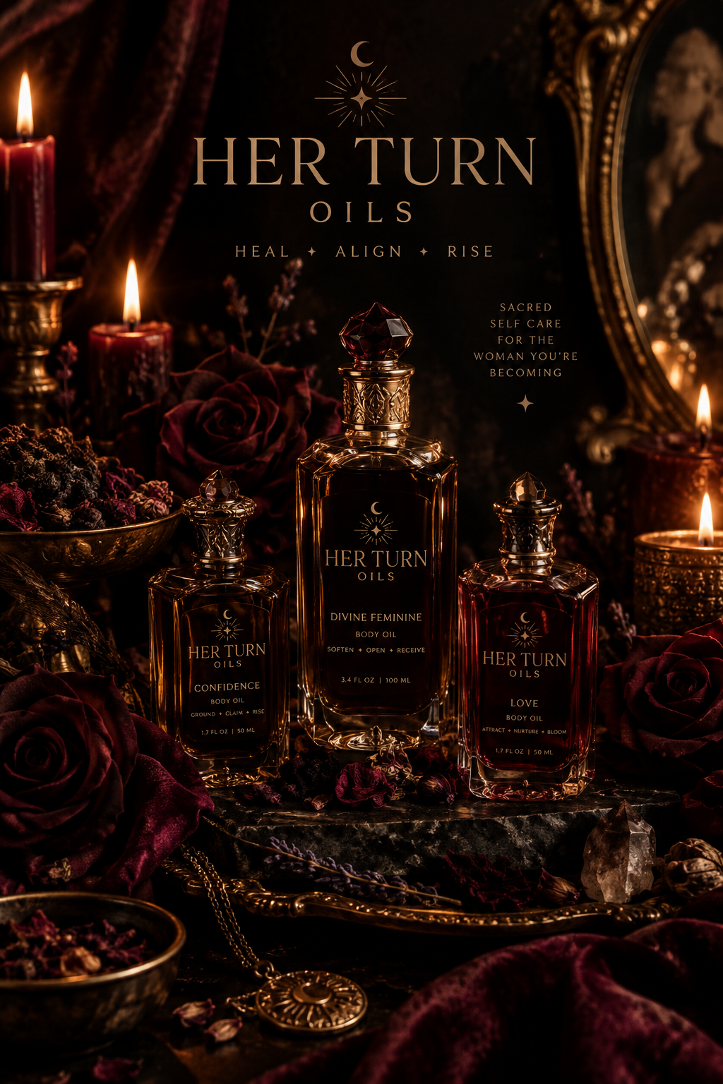 HER TURN — LILITH UNTAMED SHIMMER BODY OIL